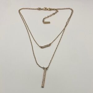 Chic Gold Layered Necklace with Crystal Accents
